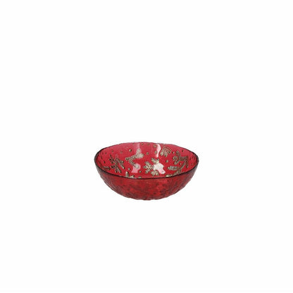 Bol en verre rouge Holly Gold 230 Cc