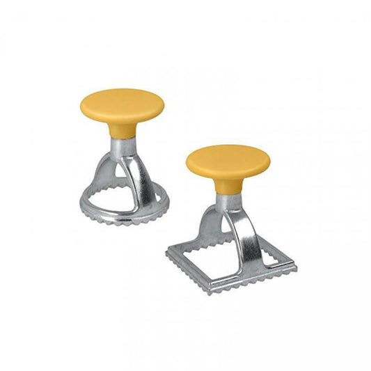 Metaltex - Lot de 2 Coupe-Ravioli Ronds Carrés