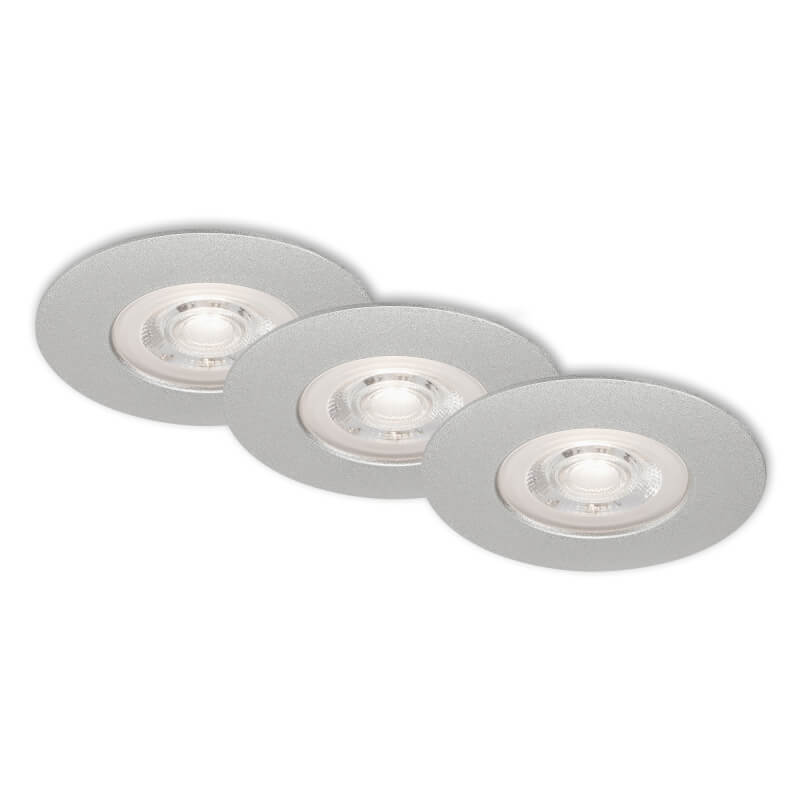 Lot de 3 luminaires encastrables LED chromés 5W 460lm Ø 9 cm