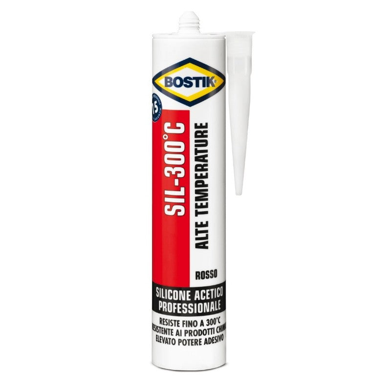 Bostik Mastic silicone professionnel résistant à la chaleur 300 ml D2645