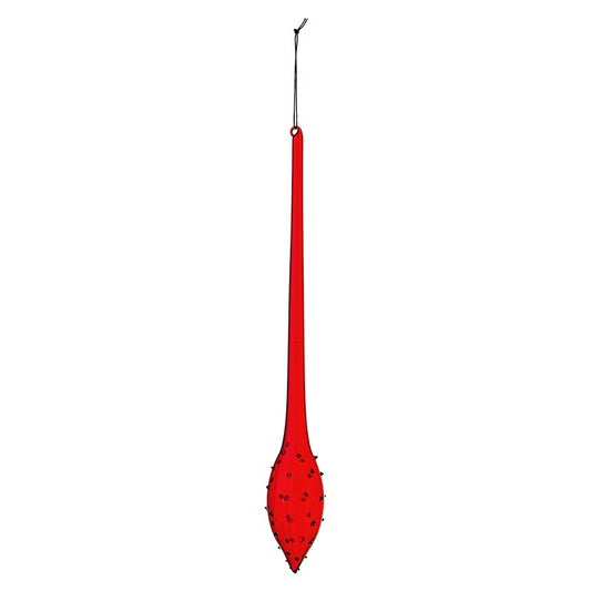 Pendentif de Noël en verre rouge DROP 5,5x h40 cm