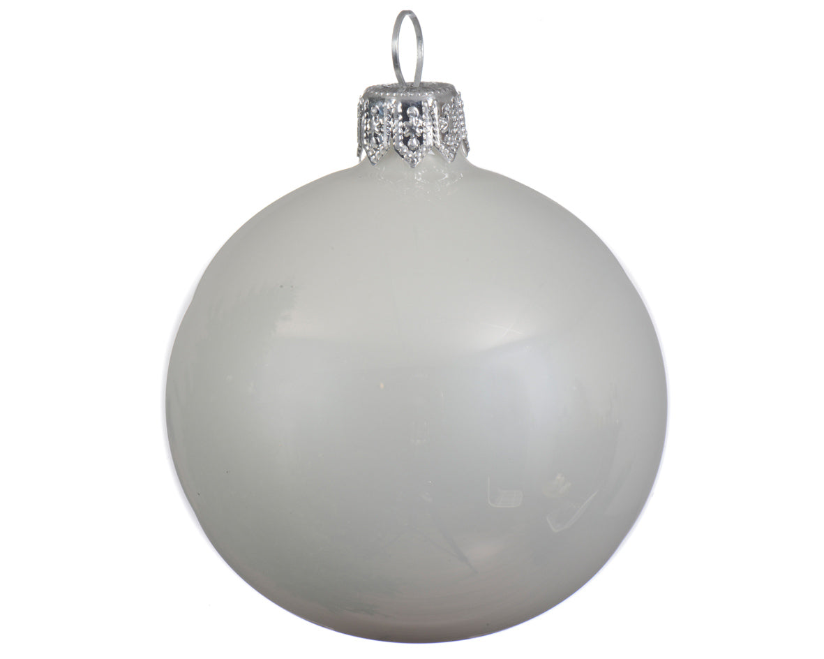 Boule de Noël blanc brillant ø 8 cm