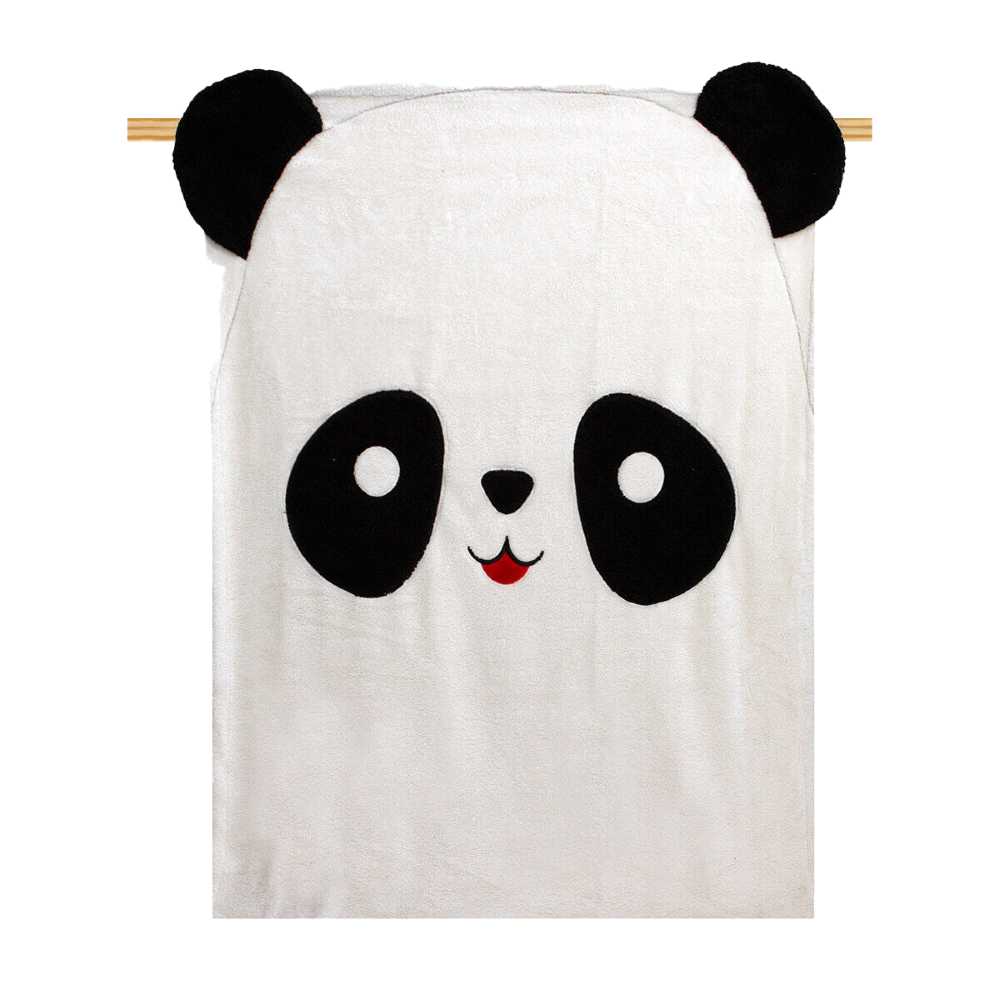 Plaid doux 'Ted Big Panda' 140 x 180 cm