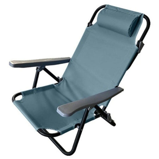 Transat pliable avec coussin et 7 positions pour se détendre à la plage, au jardin et à la piscine