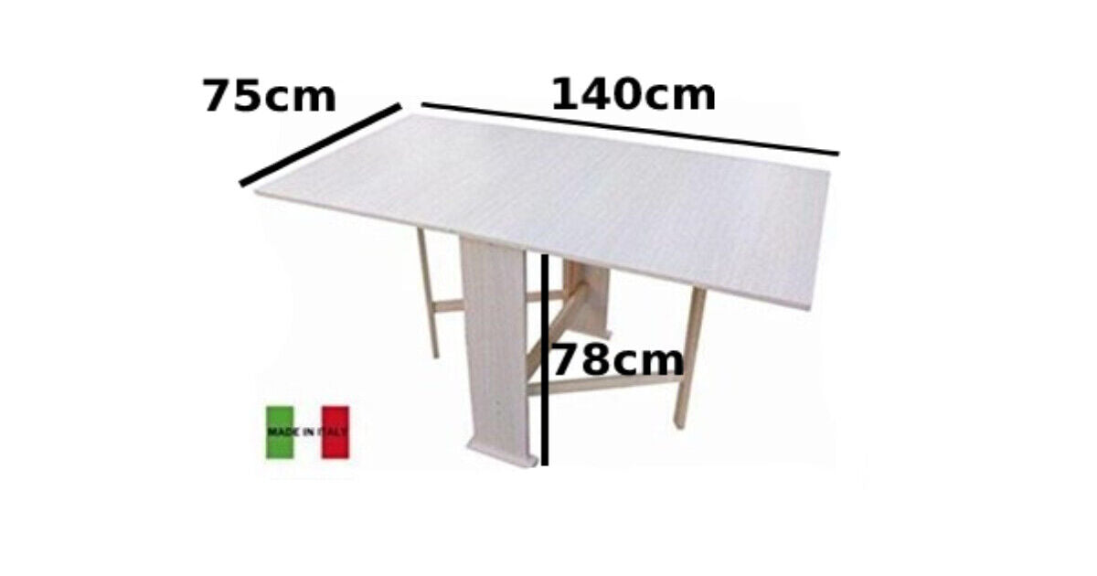 Table pliante Susanna blanche 75x45 cm