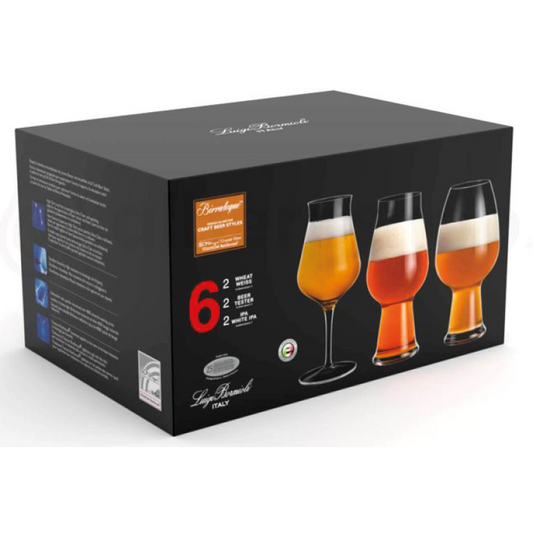 Coffret à bière de 6 verres à bière Bormioli