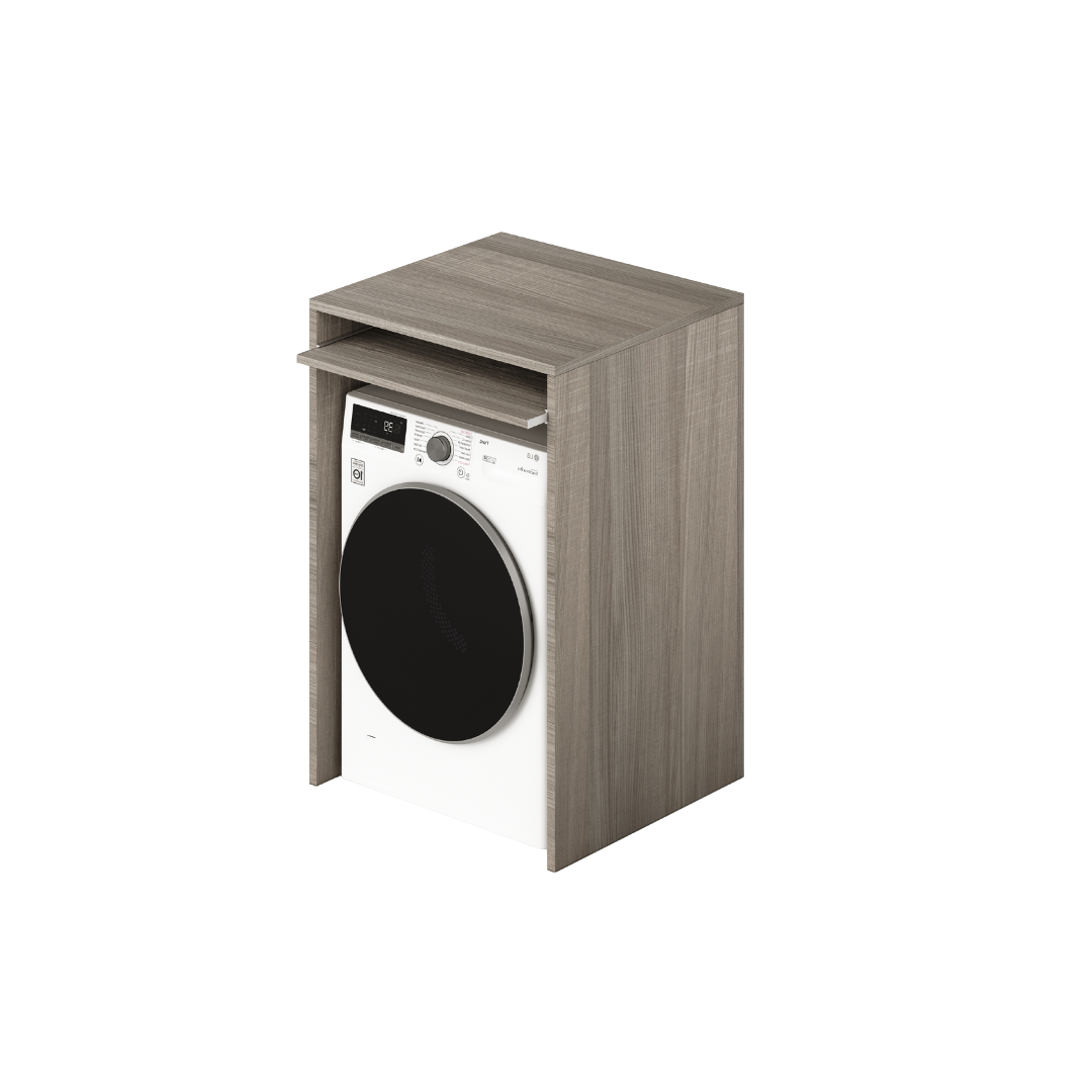 Meuble lave-linge avec étagère coulissante coloris Olmo H105x71x65cm