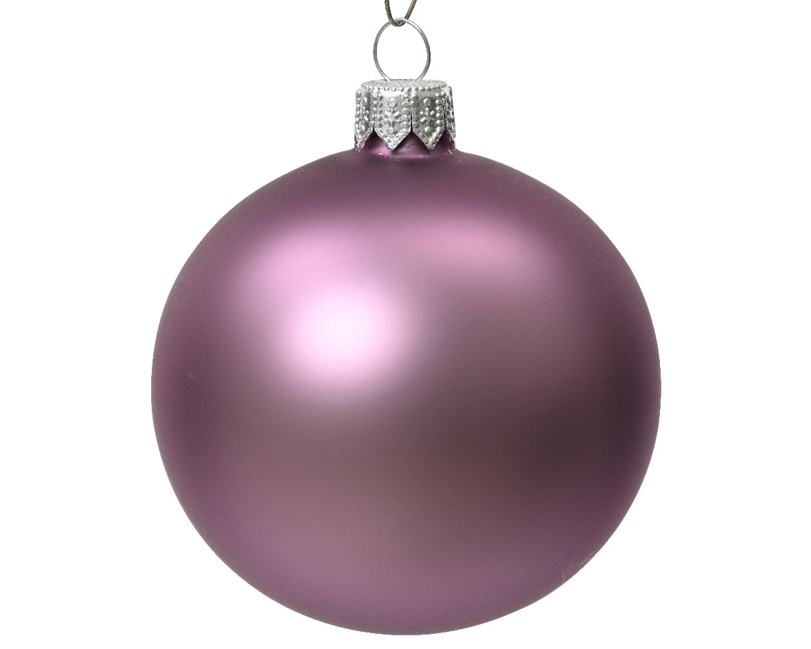 Boule de Noël Boules en verre cristal lilas opaque ø 8cm