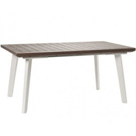 Table extensible Harmony Blanc/Cappuccino 160x100 cm