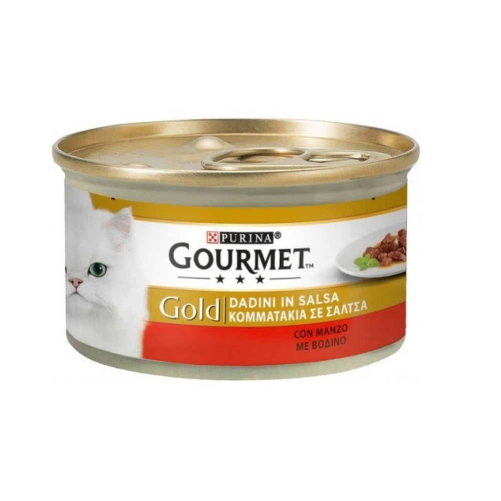 Gourmet Gold Cubes en sauce au bœuf Purina 85 grammes