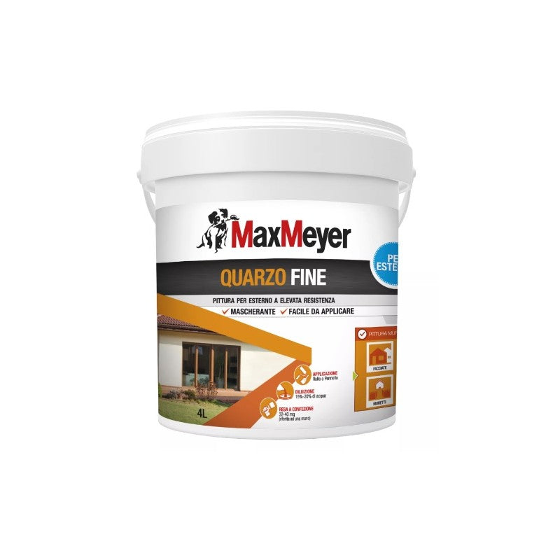 Peinture au quartz extérieure blanche Max Meyer 4 litres.