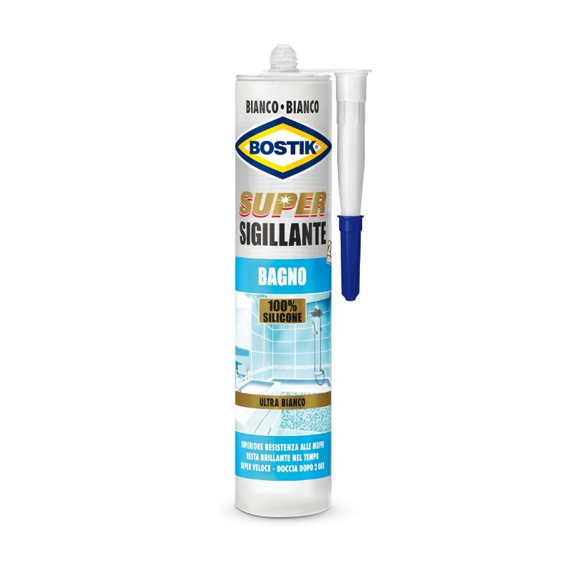 Bostik Super Scellant Salle de Bain pour Joints, Joints et Fissures 300 ml - D2437