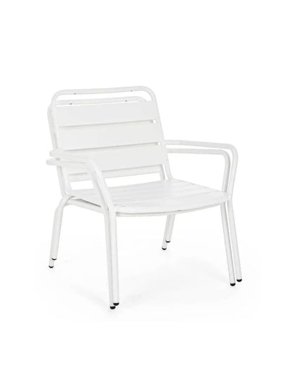 Fauteuil d'extérieur blanc 65x74x71h cm