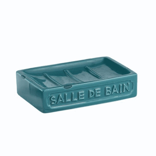 Porte-savon en céramique bleue Vivienne Gedy