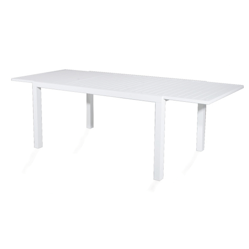 Table Sardaigne blanche 160-240x100x74 cm