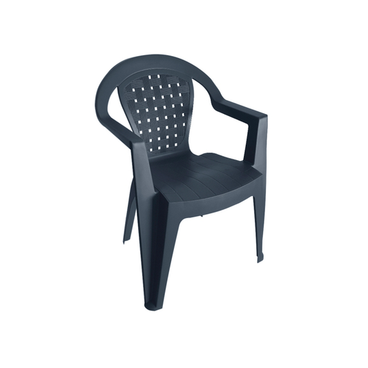 Fauteuil de jardin en résine antidérapante Norma Dimaplast de couleur Anthracite.