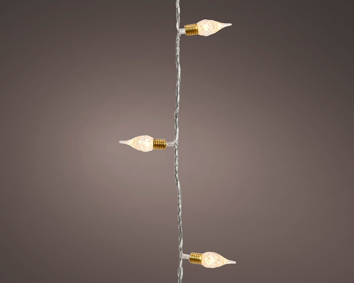 Lampes LED vintage à effet scintillant avec 8 fonctions pour usage intérieur L 3590 cm