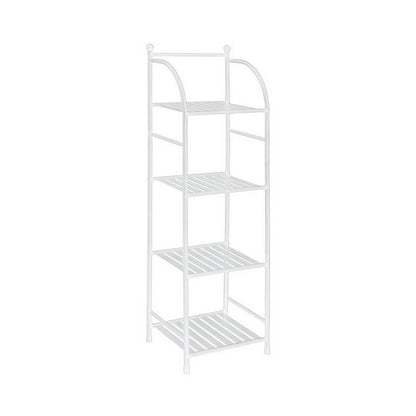 Etagère 4 étagères en métal blanc L 33,5 x H 116 x P 27,6