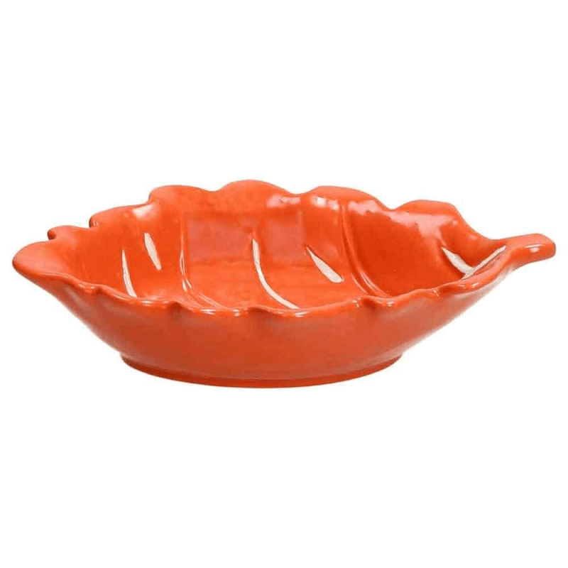 Bol en porcelaine feuille orange 100 cc