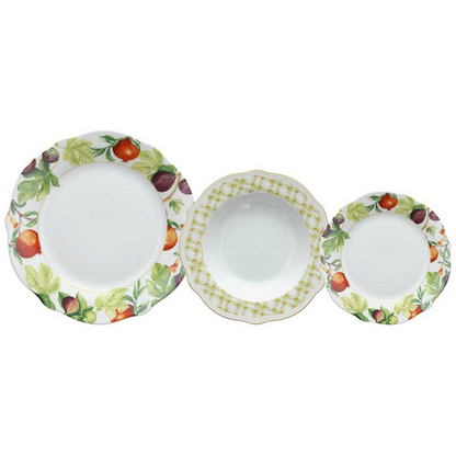 Service De Table 18 Pièces Florence Porcelaine Multicolore