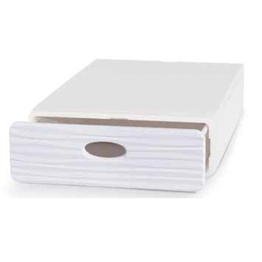 Qbox Boîte de rangement blanche 28x40xH9 cm