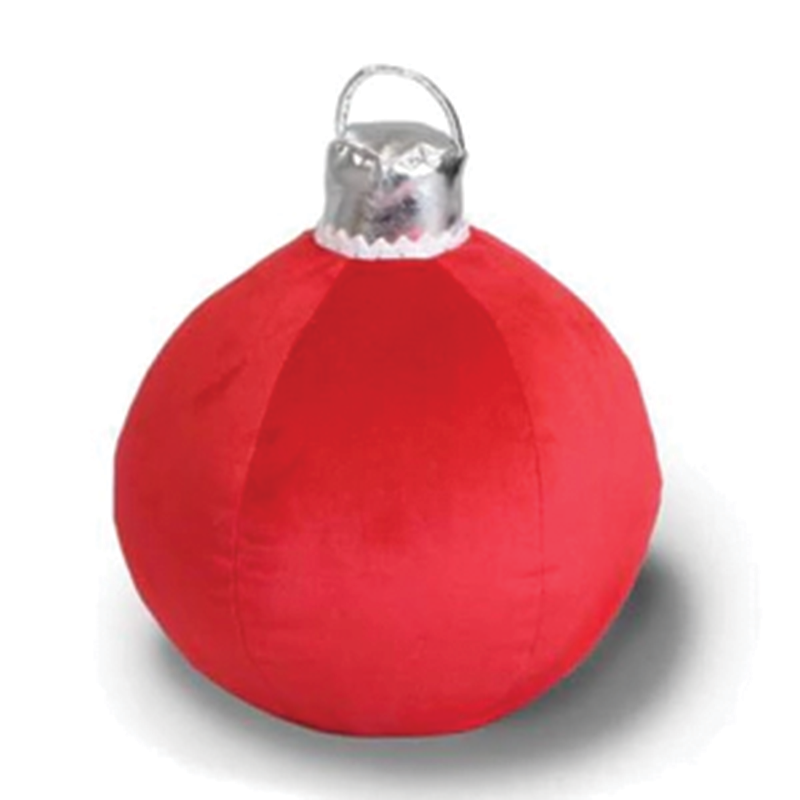 Coussin boule de Noël Ø40 cm rouge