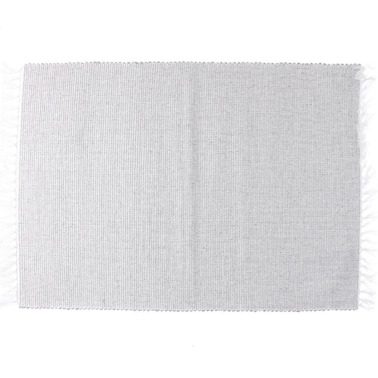 Set de table rectangulaire Basic 35x50 cm en coton gris