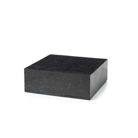 Table basse moderne en pierre noire 80 x 80 xh 28 cm