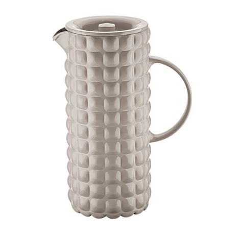 Guzzini - Carafe Tiffany gris tourterelle avec couvercle