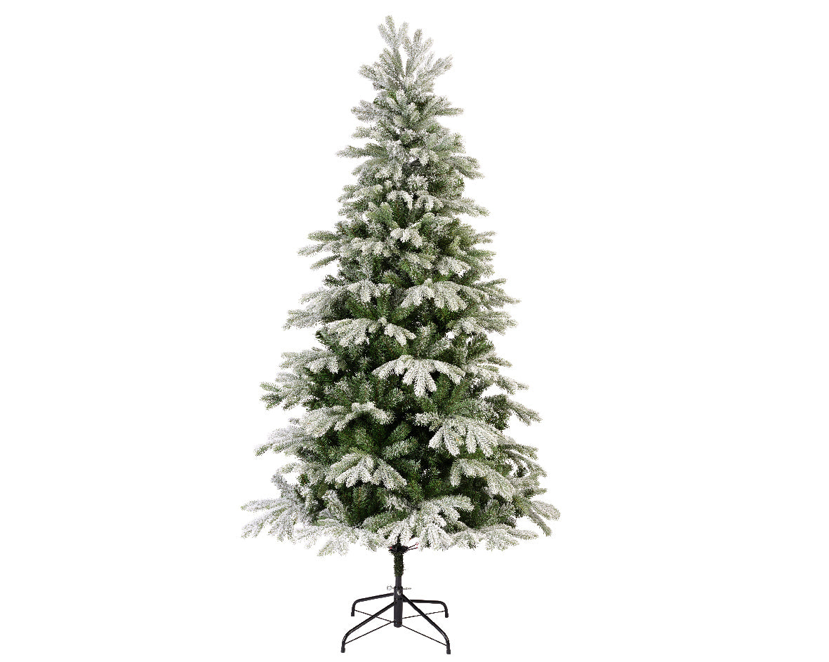 Sapin de Noël givré H 180 Ø 108 cm