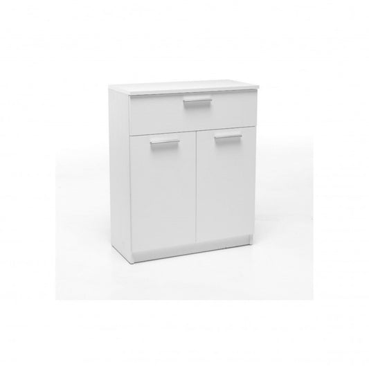 Chelsea Salmar Armoire 2 Portes 1 Tiroir Blanc - 71 x 35 h 88 cm