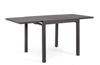 Table en aluminium thermolaqué 83-166x80 Anthracite