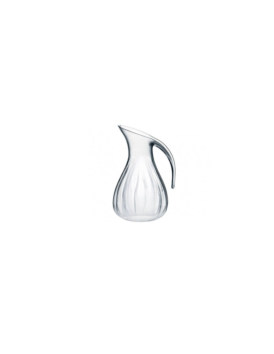 Carafe élégante en verre soufflé Aqua Clear