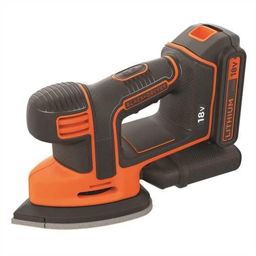 Ponceuse portative multifonction Black and Decker avec batterie lithium 18 V