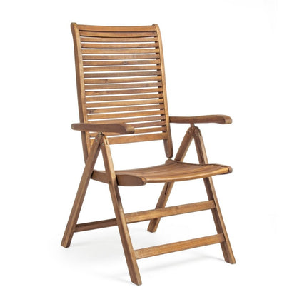 Fauteuil 5 positions avec accoudoirs en bois de style classique Iperbriko