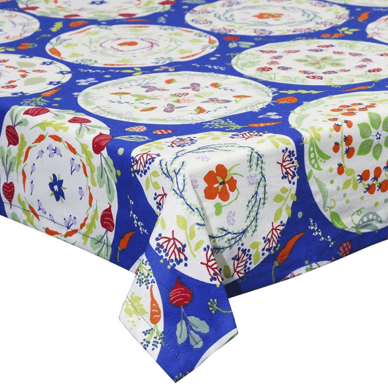 Nappe 140x240 cm en coton bleu