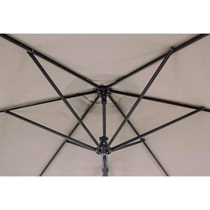 Parasol de jardin avec bras diamètre 300x h253 cm SORRENTO Anthracite/Gris Tourterelle