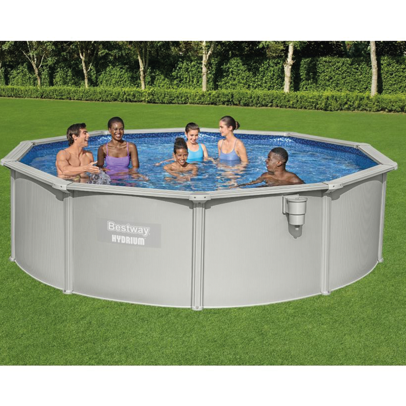 Piscine hors sol Hydrium ronde 460x120 cm grise