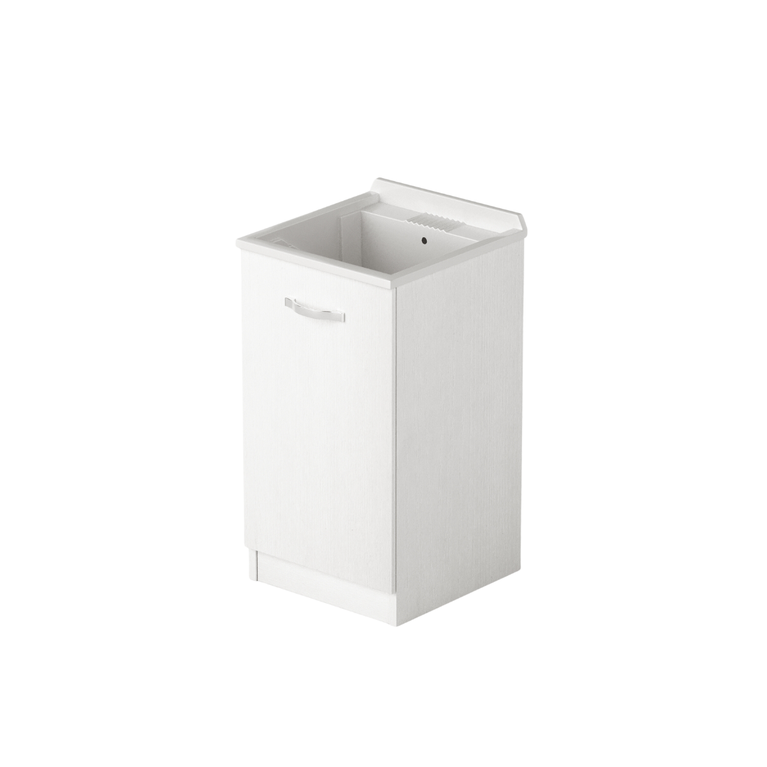 Meuble lavabo 1 porte Coloris blanc H86x47x50cm