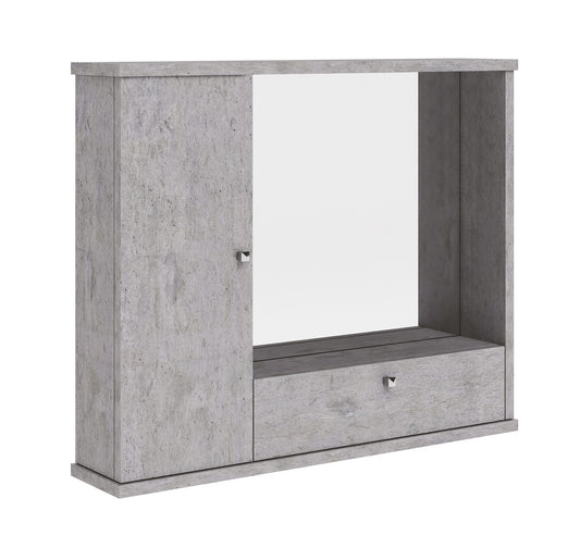 Miroir de salle de bain gris meubles modernes meubles modernes 1 anta avec des projecteurs H.61x73x14