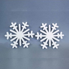 Set de flocons de neige de Noël en polystyrène 30x1,5 cm 2 pièces