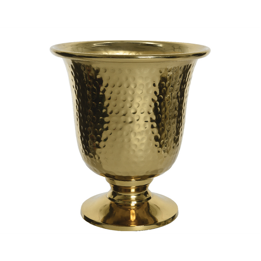 Vase en aluminium doré poli H25cm