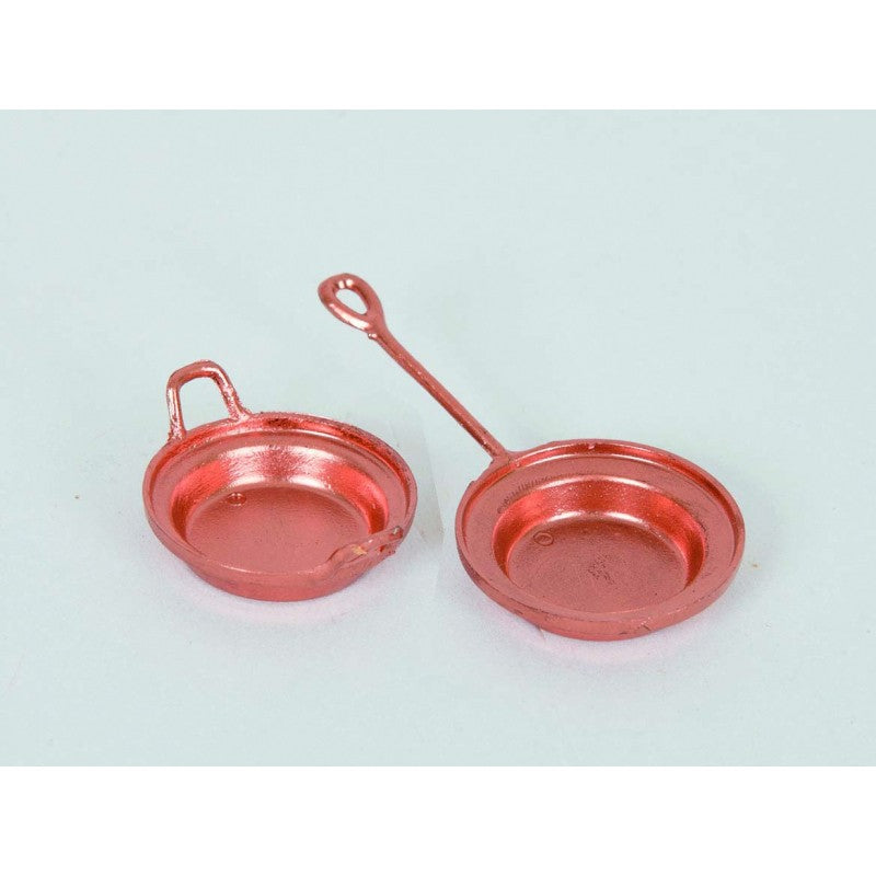 Set de deux casseroles pour crèche en cuivre 4 cm