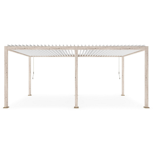 Pergola Océan 3,6X6 Rustique-Blanc Iperbriko