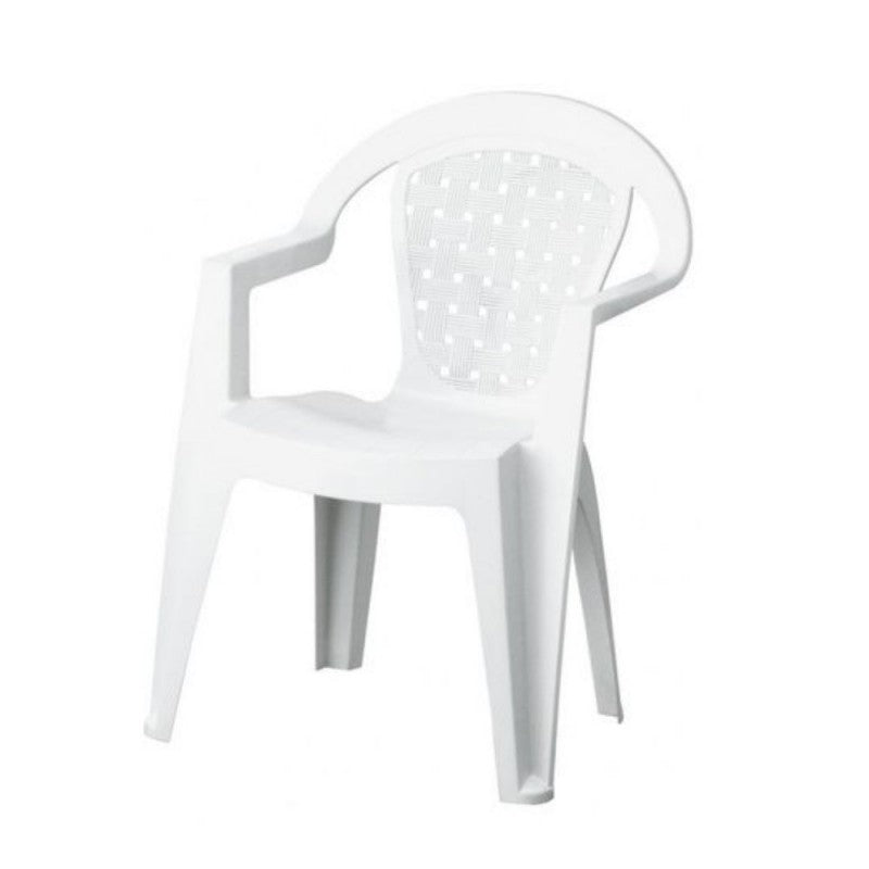 Fauteuil de jardin en résine blanche Norma Dimaplast