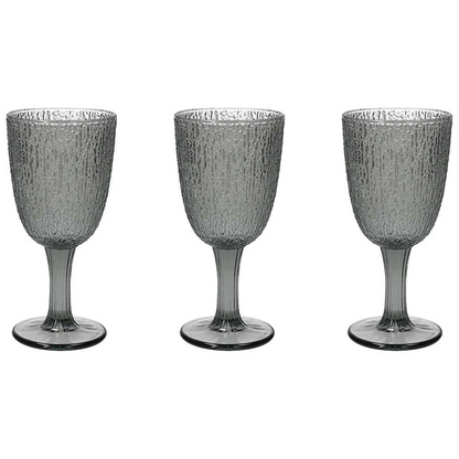 Set de 3 Gobelets 250 Cc Verre Gris DAVOR LINE