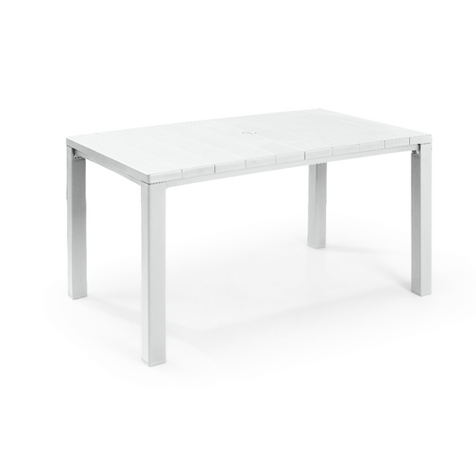 Table de jardin Keter Outdoor en résine plastique blanche rectangulaire 147x90 cm