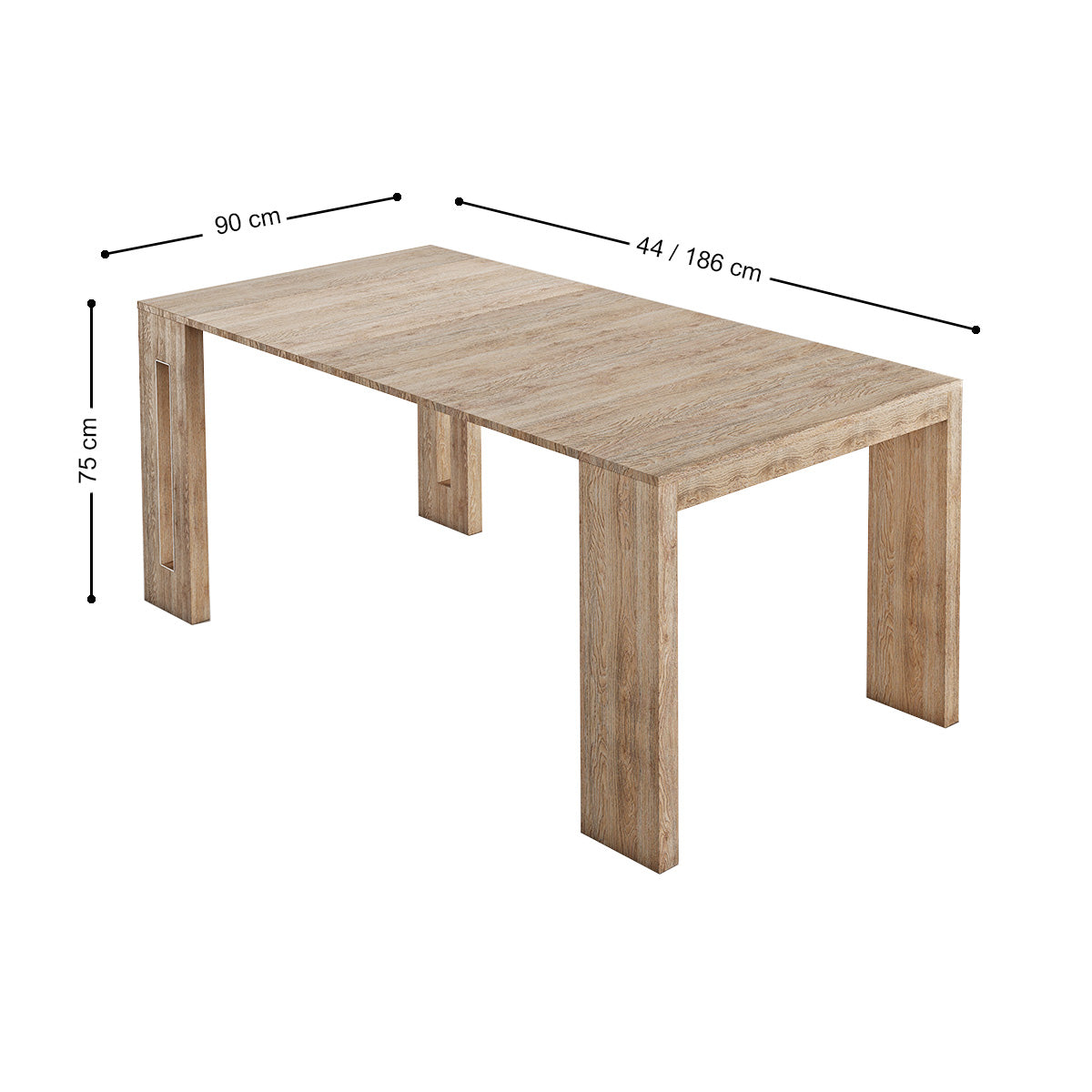 Table Console Transformable Chêne