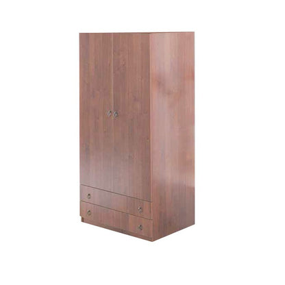 Armoire modulable avec 2 portes et 2 tiroirs en noyer antique 90x60xH 180 cm