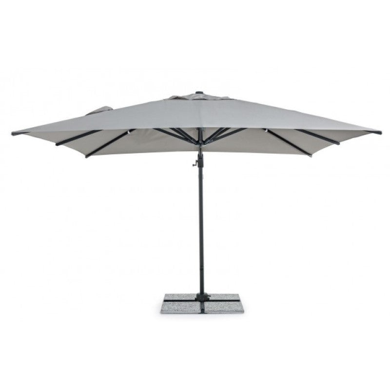 Bras de parasol Ines en aluminium gris clair 3x3 cm